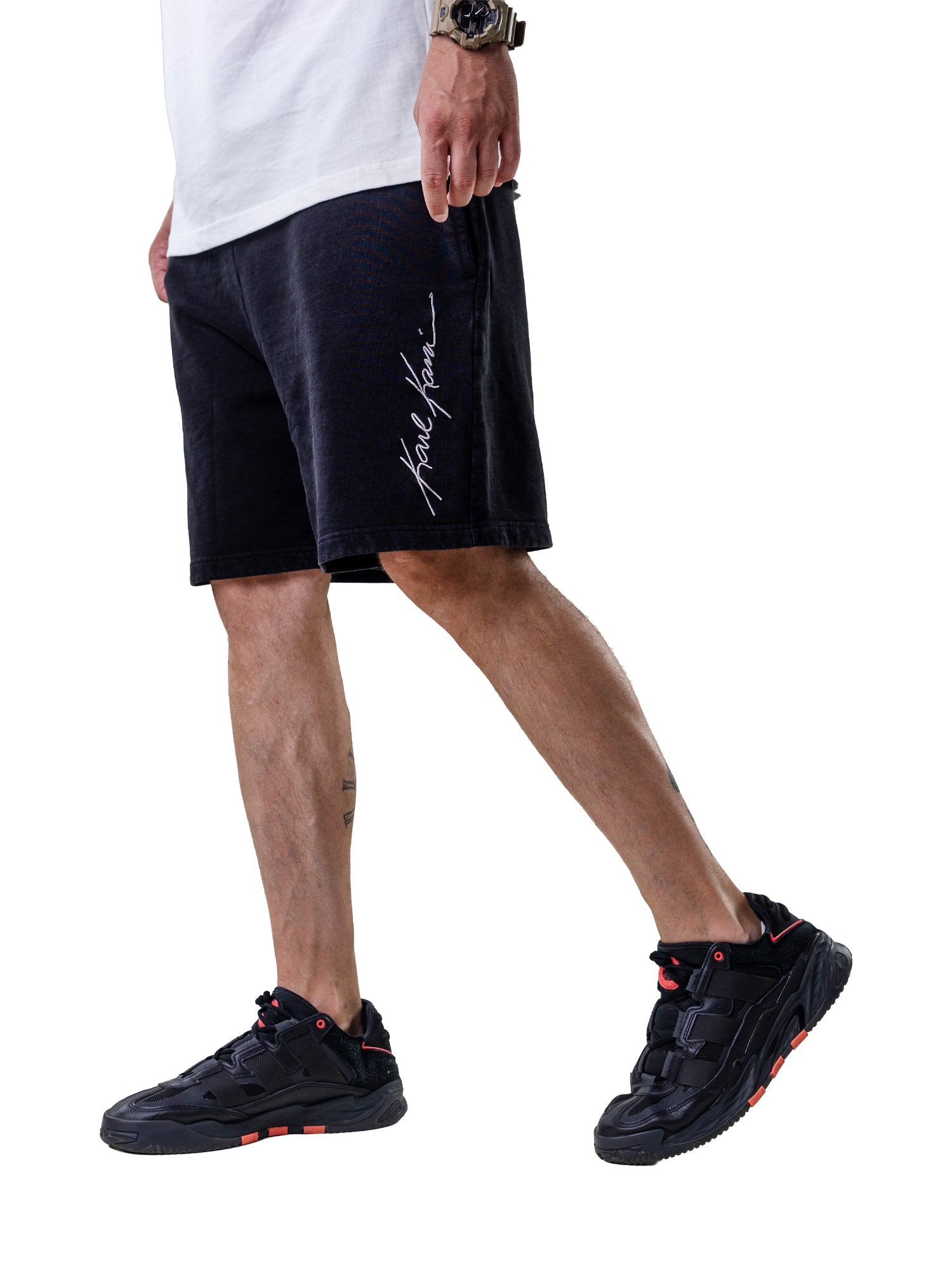 Karl Kani Autograph Washed Sweatshorts Black