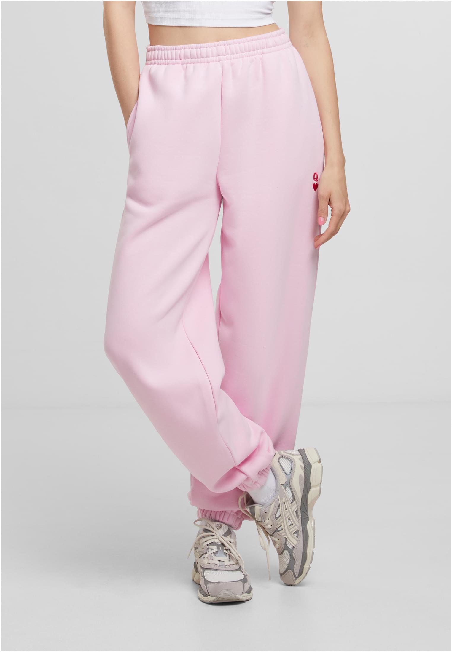 Miss Tee Real Queen Ladies Fluffy Sweatpants Softpink