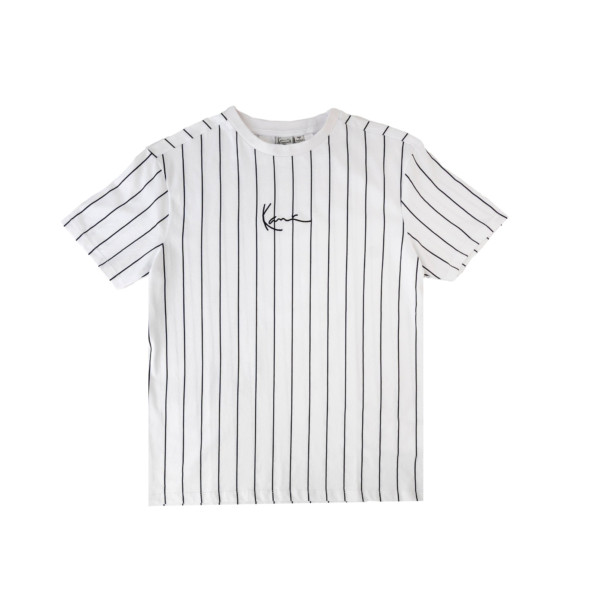Karl Kani Small Signature Essential Pinstripe Tee White