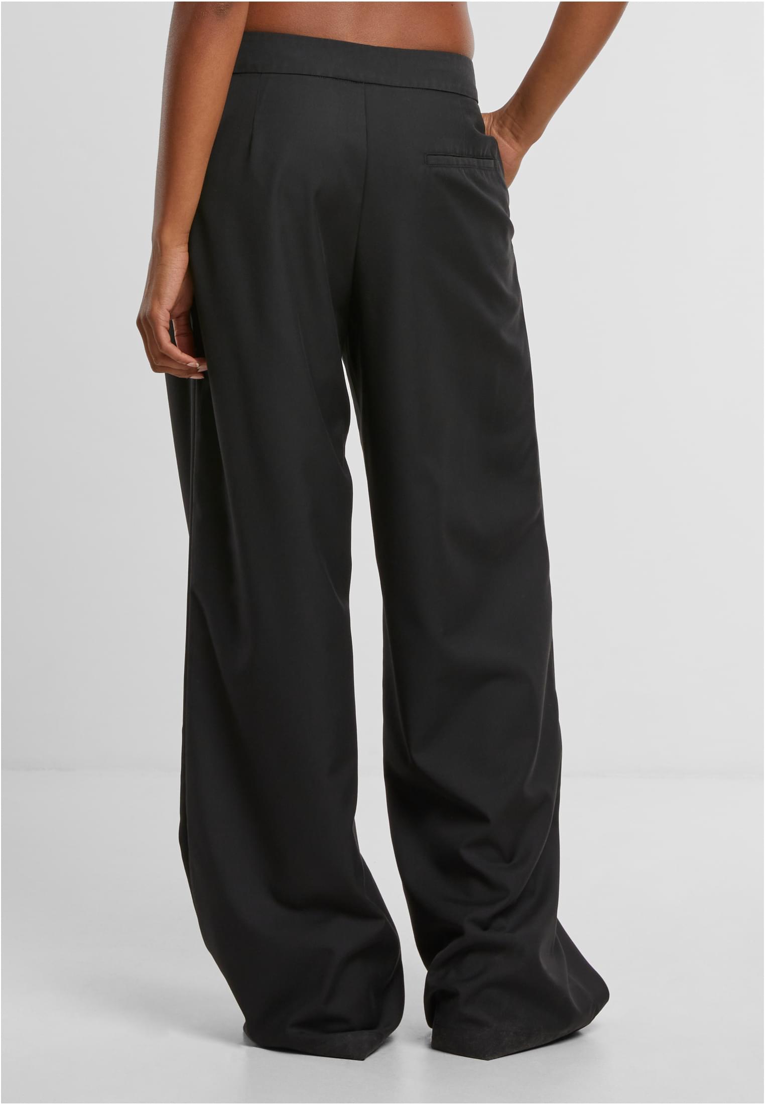 Urban Classics Ladies Wide Leg Pants - Black