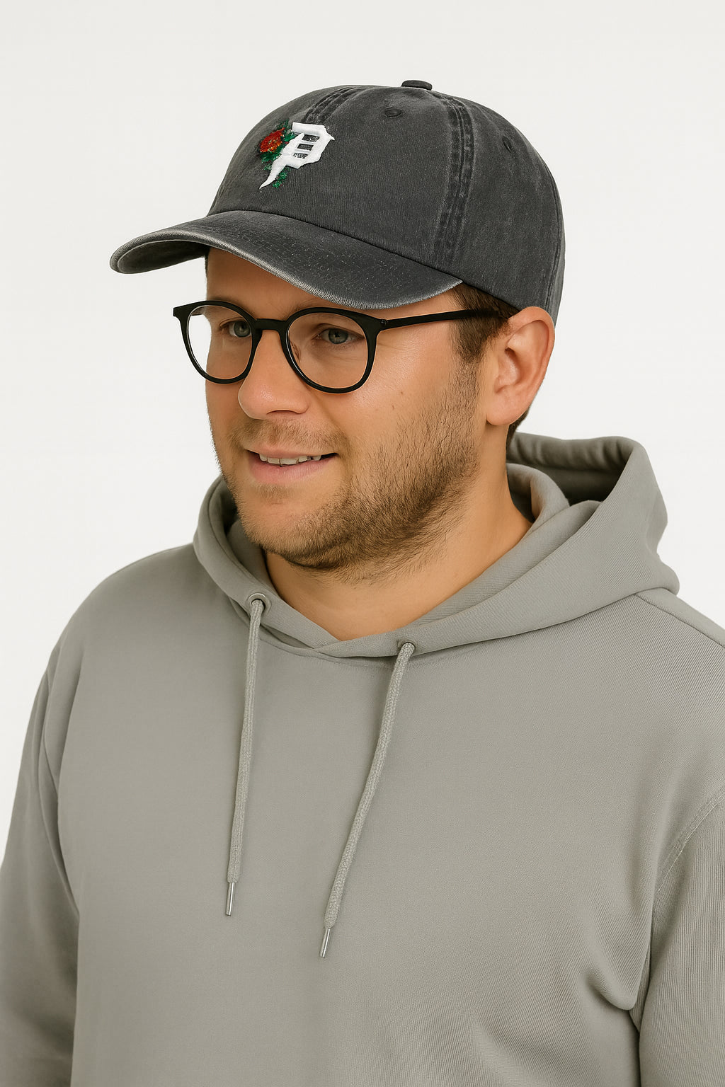 Primitive Rosey Over Dyed Strapback Cap – Black