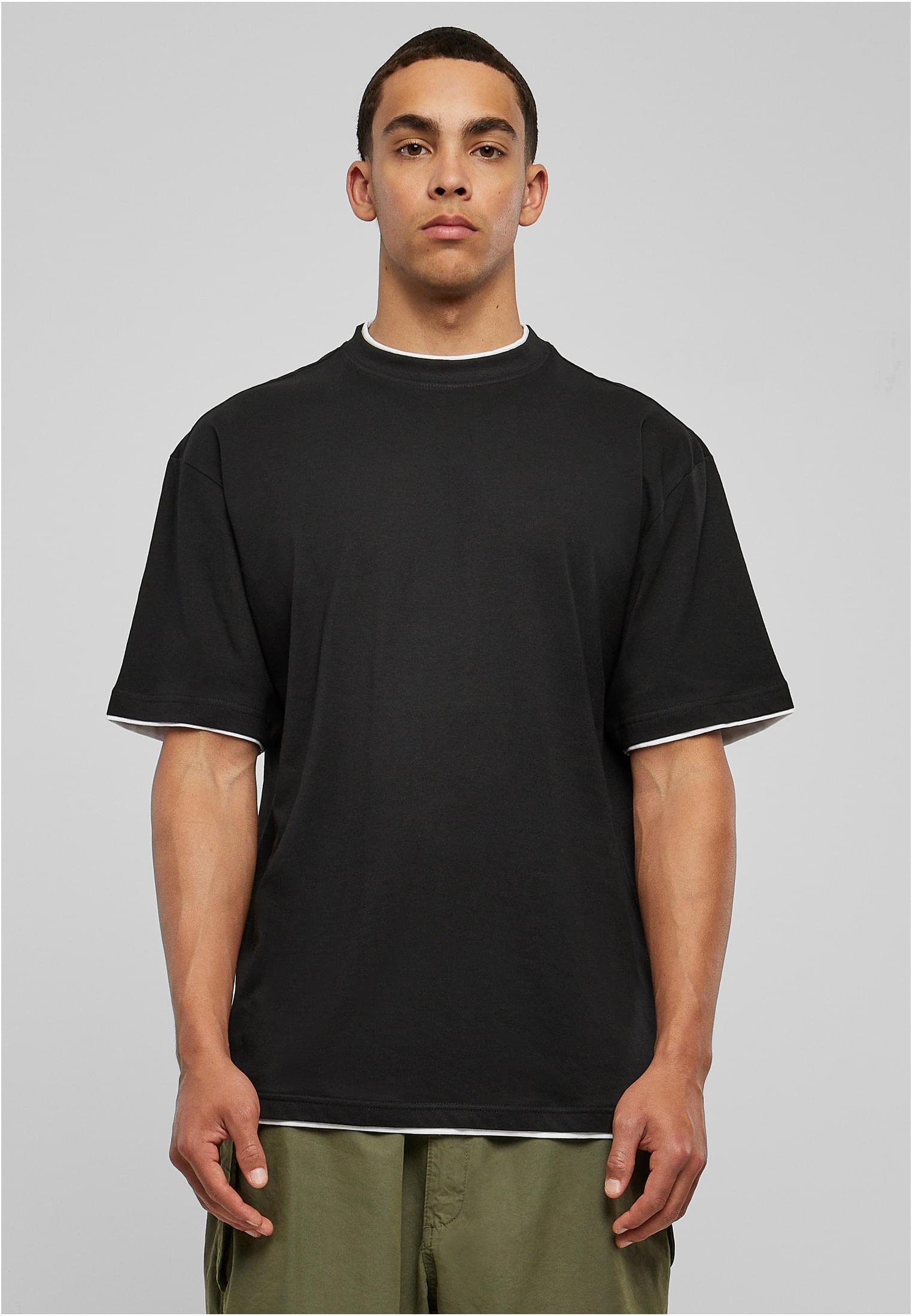 Urban Classics Contrast Tall Tee Black/White