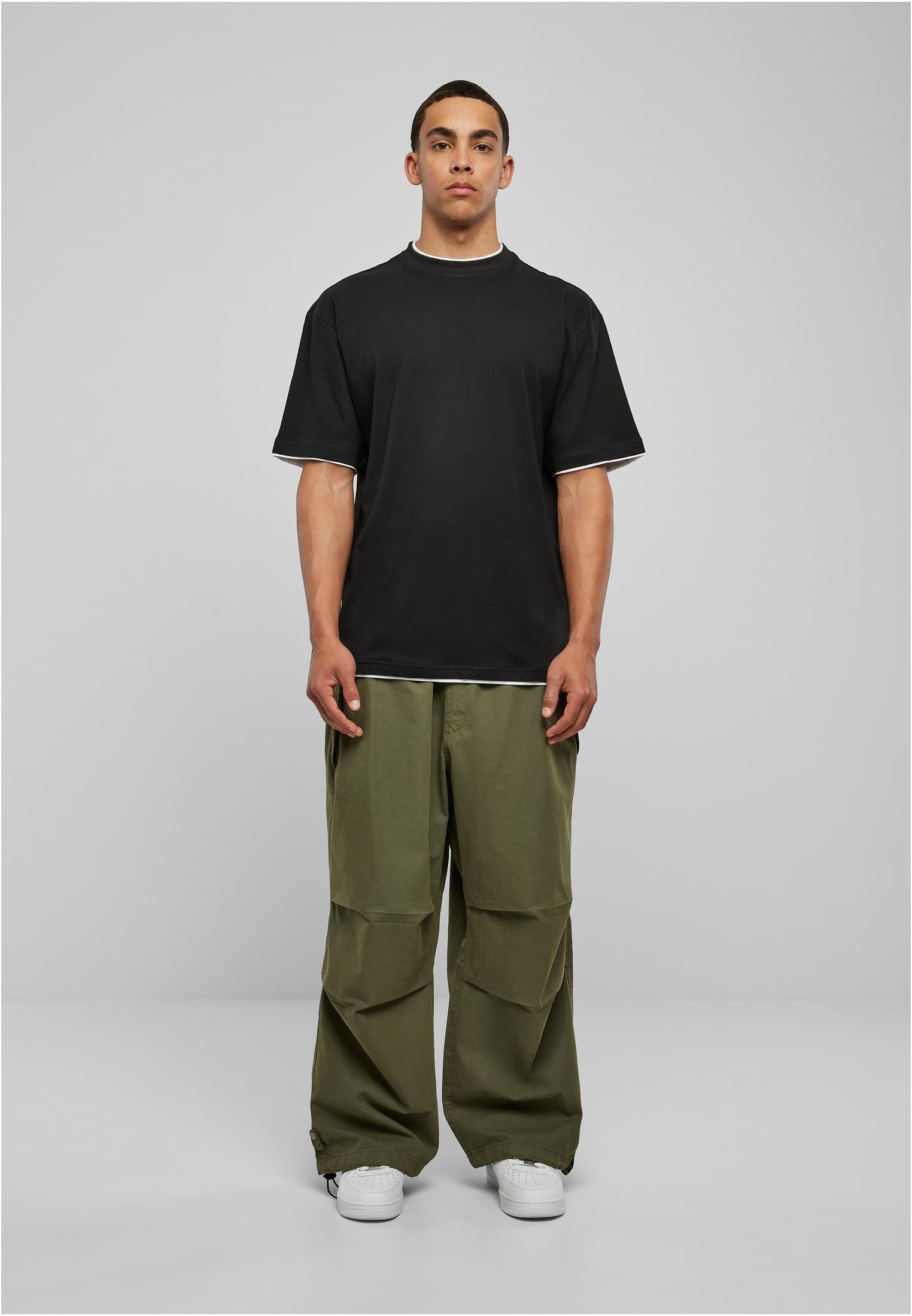 Urban Classics Contrast Tall Tee Black/White