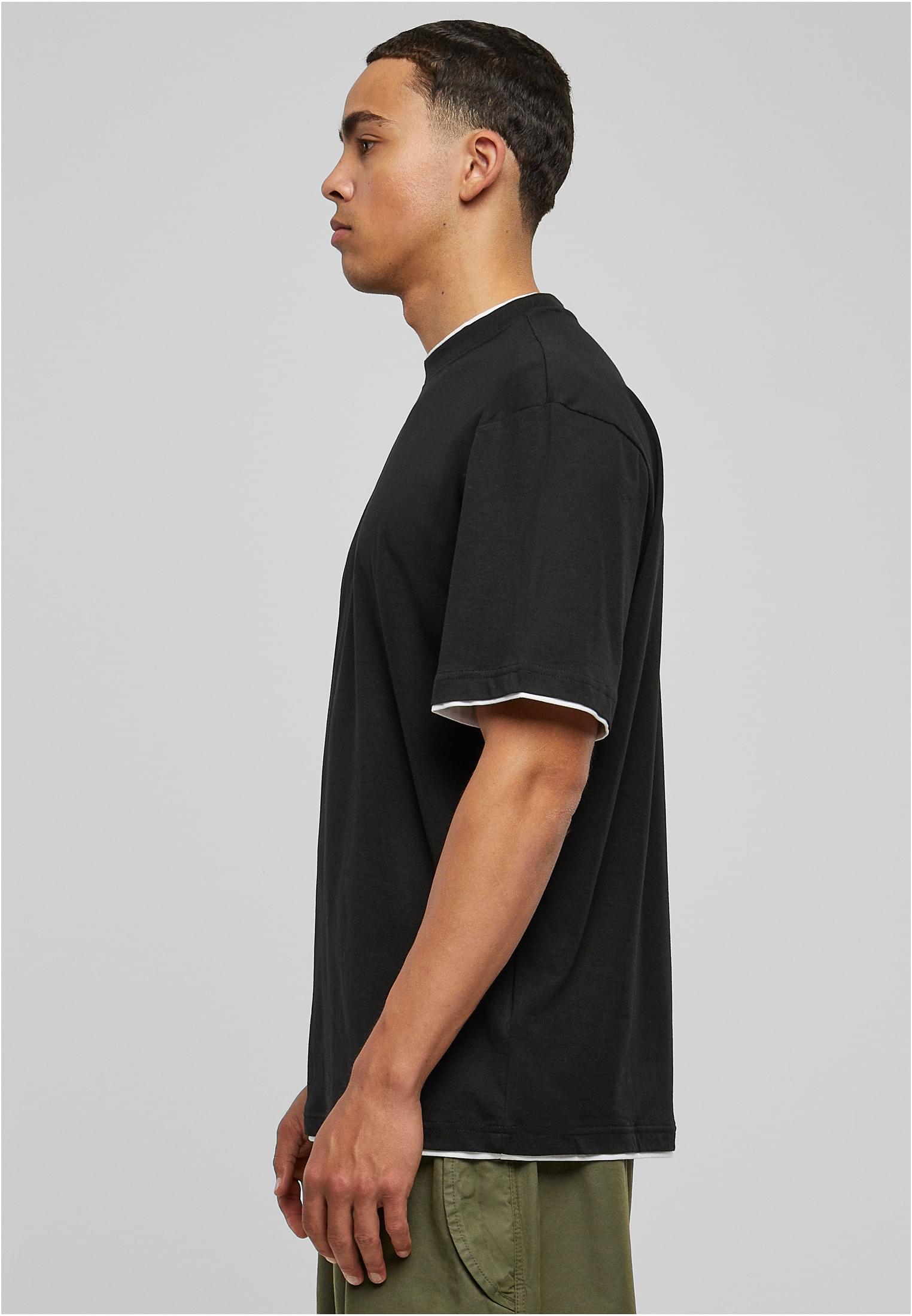 Urban Classics Contrast Tall Tee Black/White