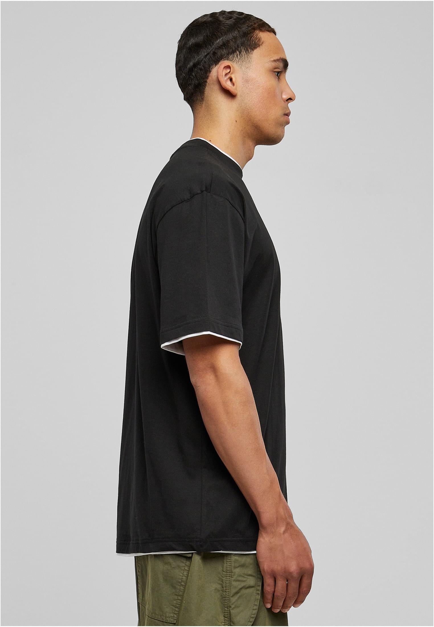 Urban Classics Contrast Tall Tee Black/White