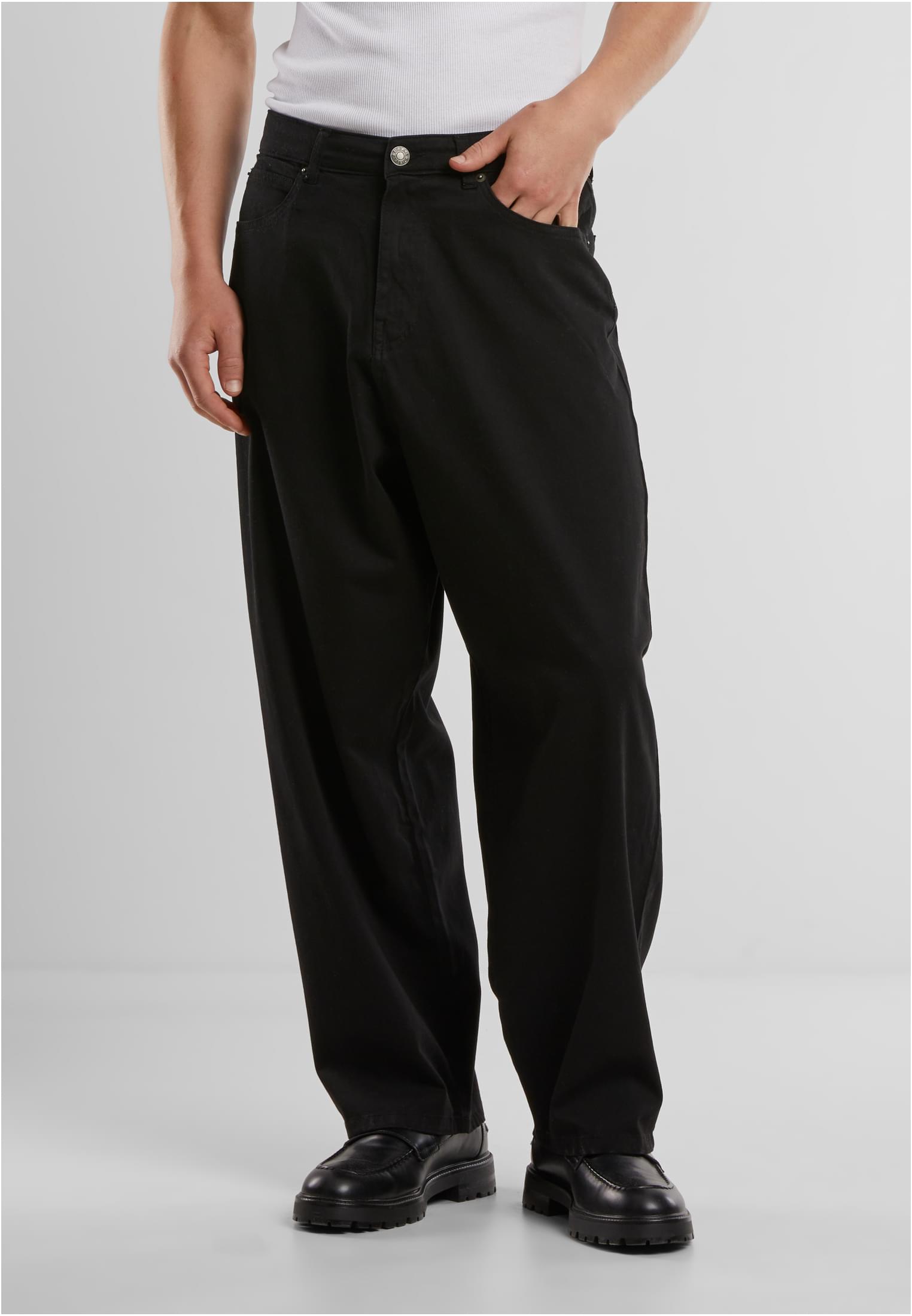 Urban Classics Tapered Twill Baggy Pants - Black