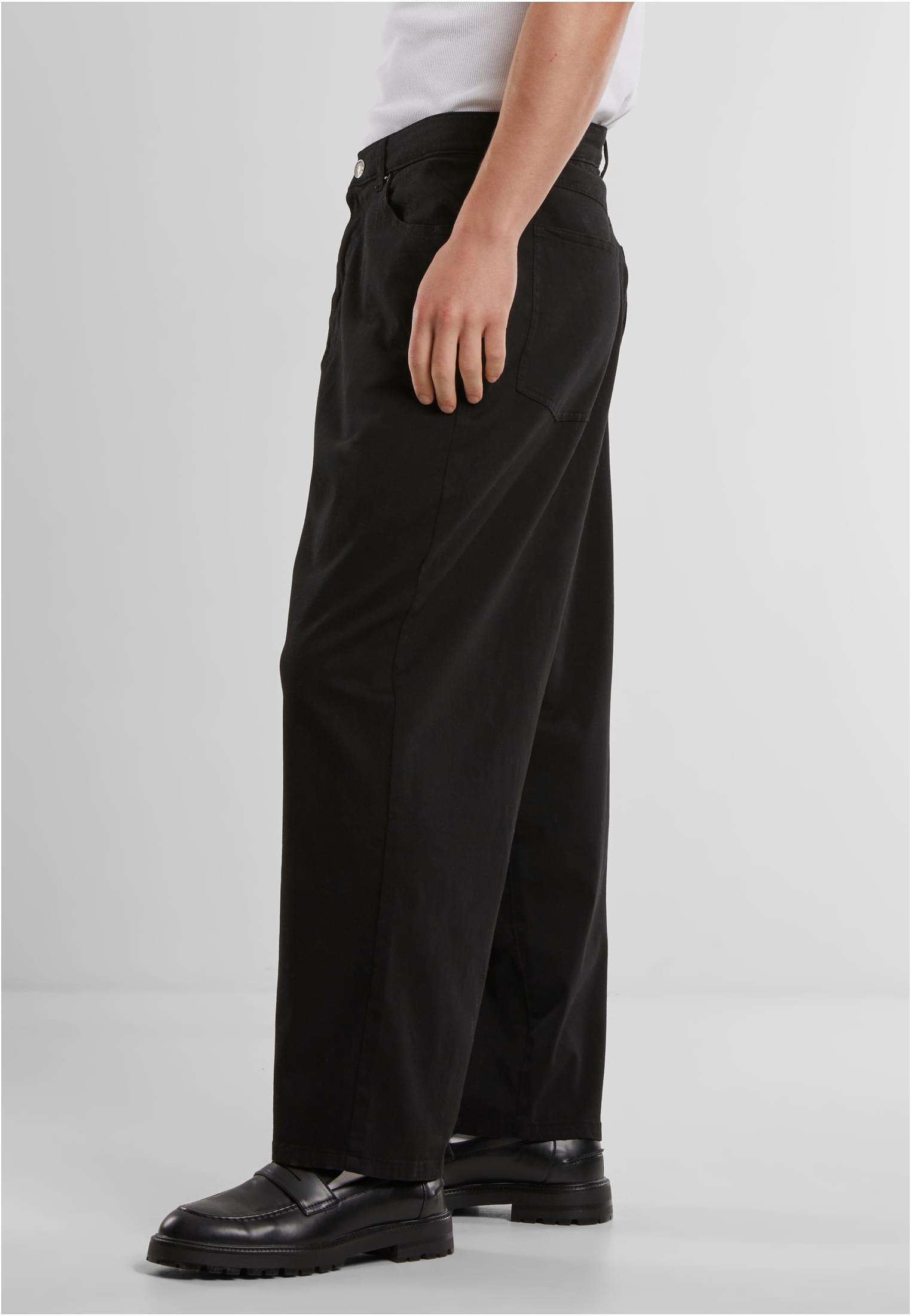 Urban Classics Tapered Twill Baggy Pants - Black