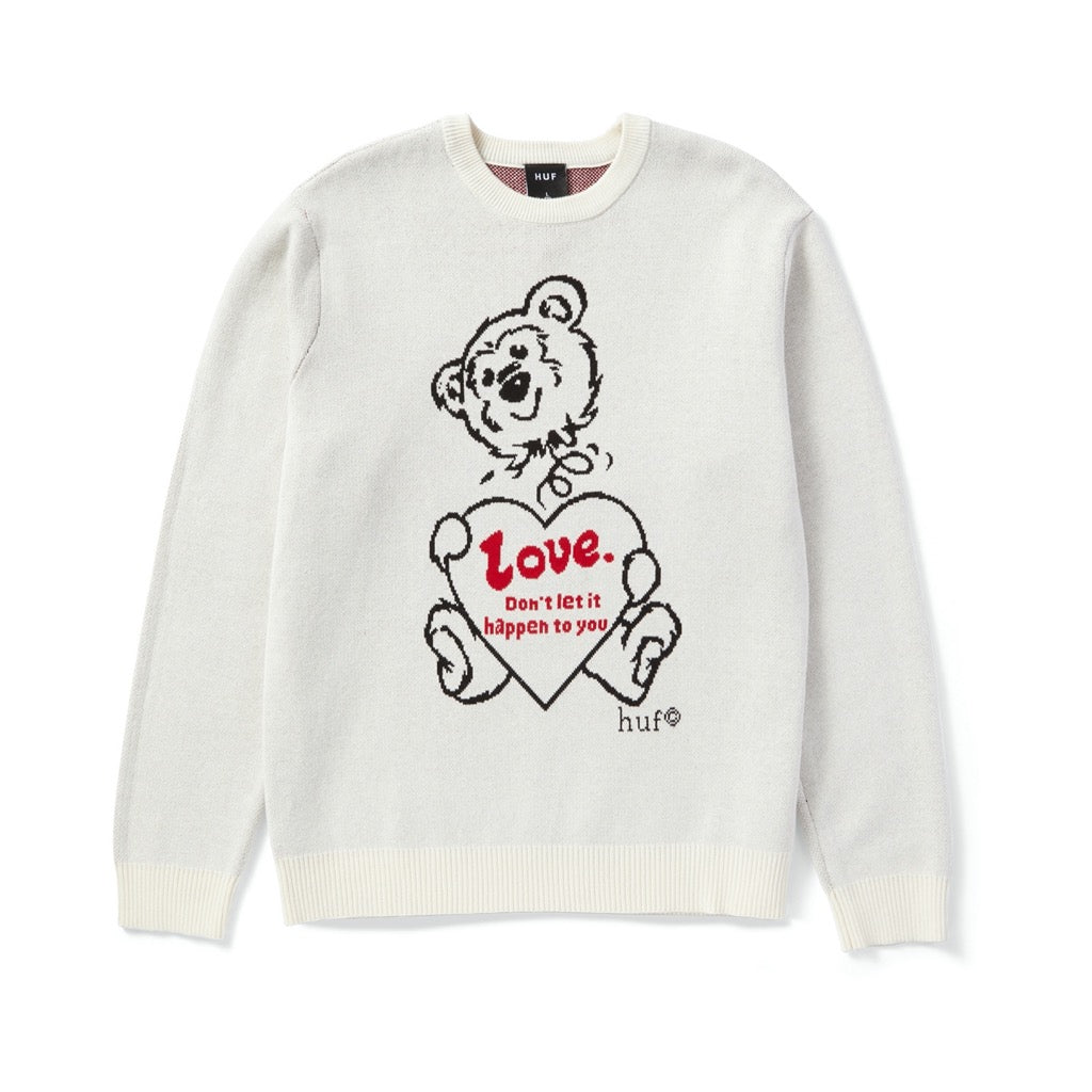HUF Bad News Crewneck – Bone